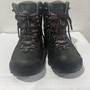 Keen Boots Women Size 8 Shoes Basin Ridge Mid Black Leather Dry Waterproof